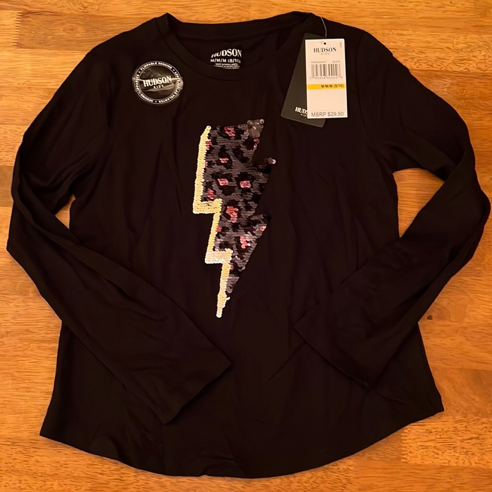 Hudson girls kids lighting bolt shirt B